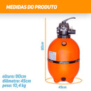 KIT FILTRO F 450 MOTOBOMBA NBFC-2 1/2CV NAUTILUS COM AREIA