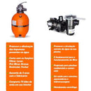 KIT FILTRO F 450 MOTOBOMBA NBFC-2 1/2CV NAUTILUS COM AREIA
