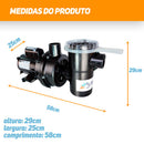 KIT FILTRO F 350 MOTOBOMBA 1/3CV NAUTILUS COM AREIA