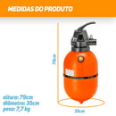 KIT FILTRO F 350 MOTOBOMBA 1/3CV NAUTILUS COM AREIA